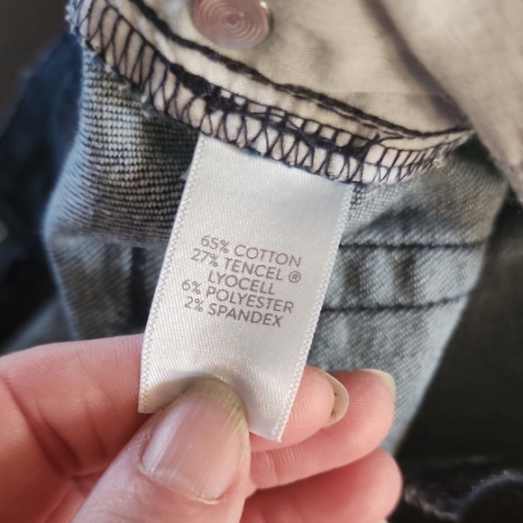 J. Jill Dark Indigo High Rise Straight Jeans sz 10 - Picture 7 of 7